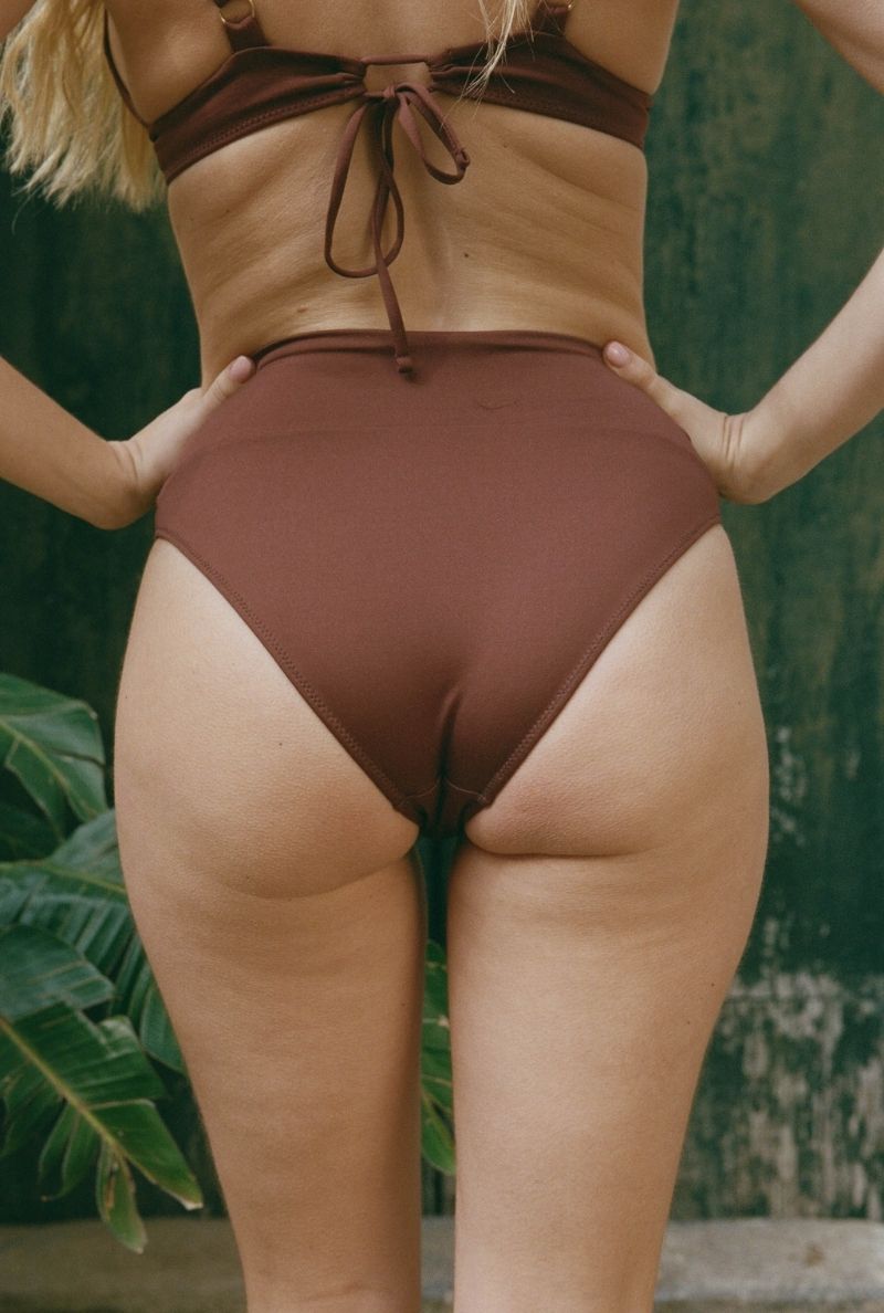 Michelle High-Waisted Panties - Brown