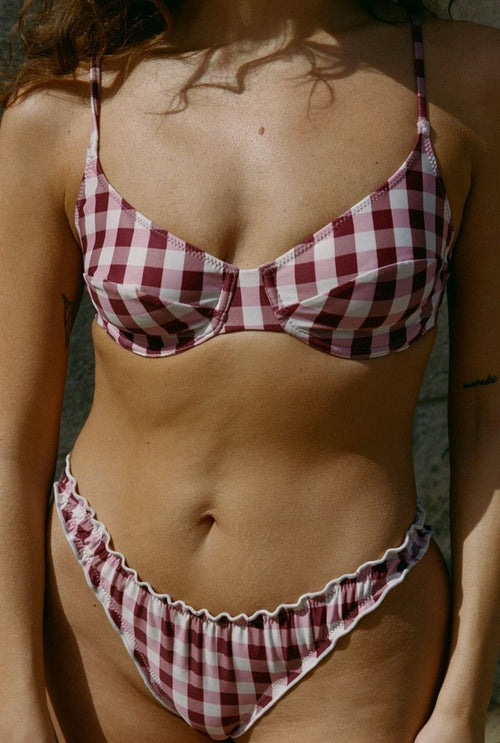 Top armaturé Mona - Vichy rose