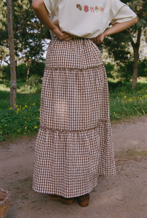 Jupe Moira - Vichy Marron