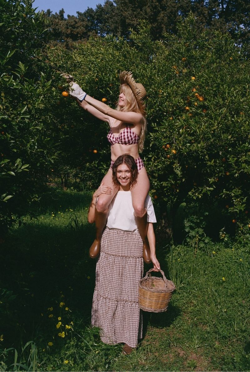 Jupe Moira - Vichy Marron