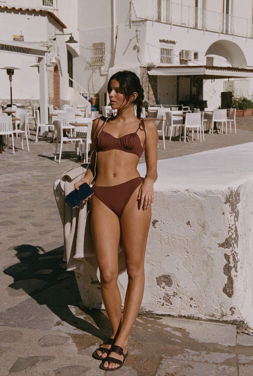 Thabita wired Top - Brown