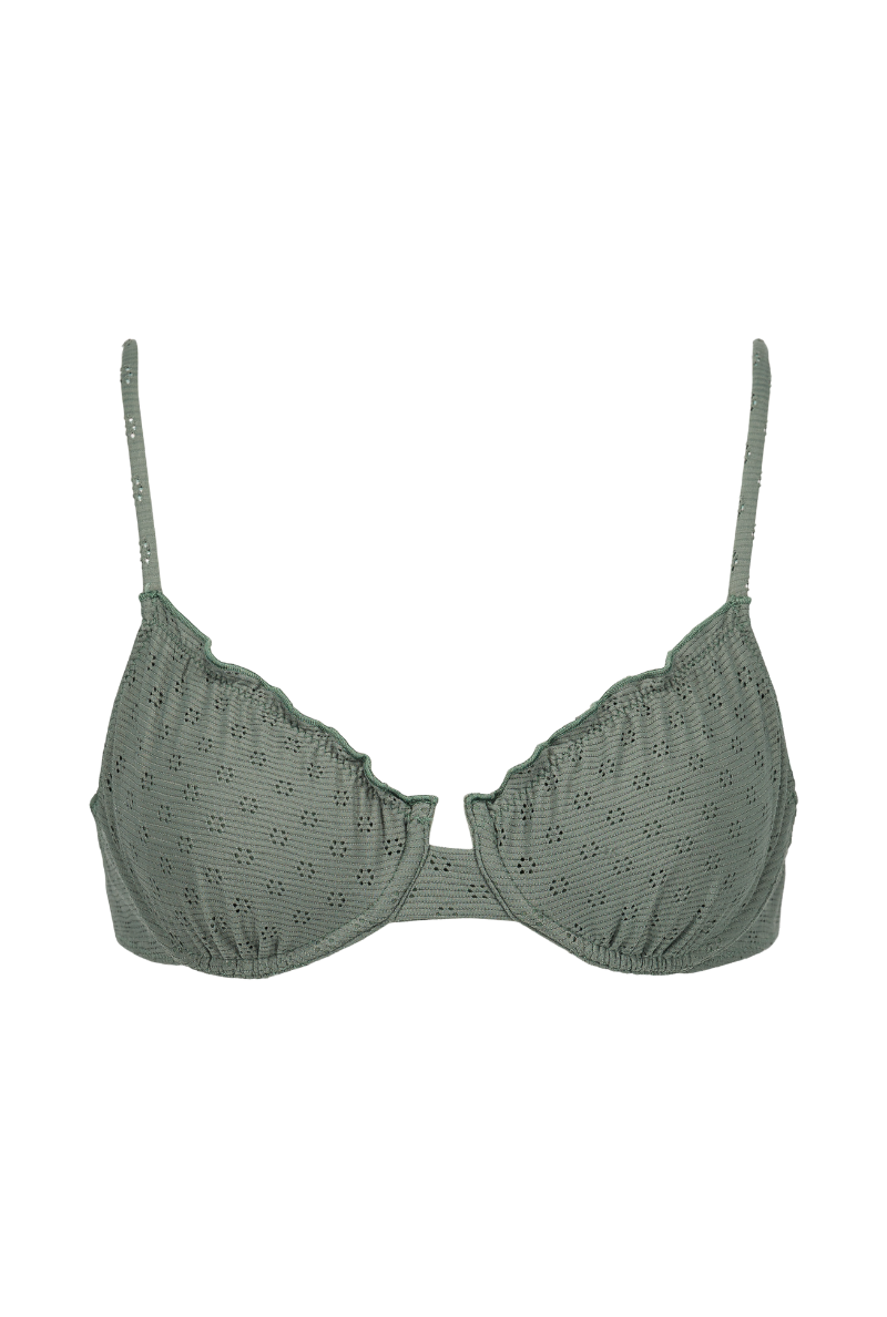 Haut de maillot armaturé Marcia - Vert kaki