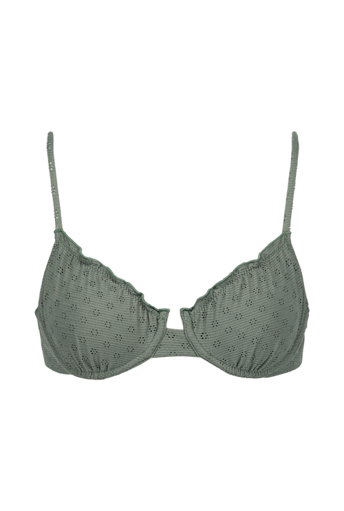 Haut de maillot armaturé Marcia - Vert kaki