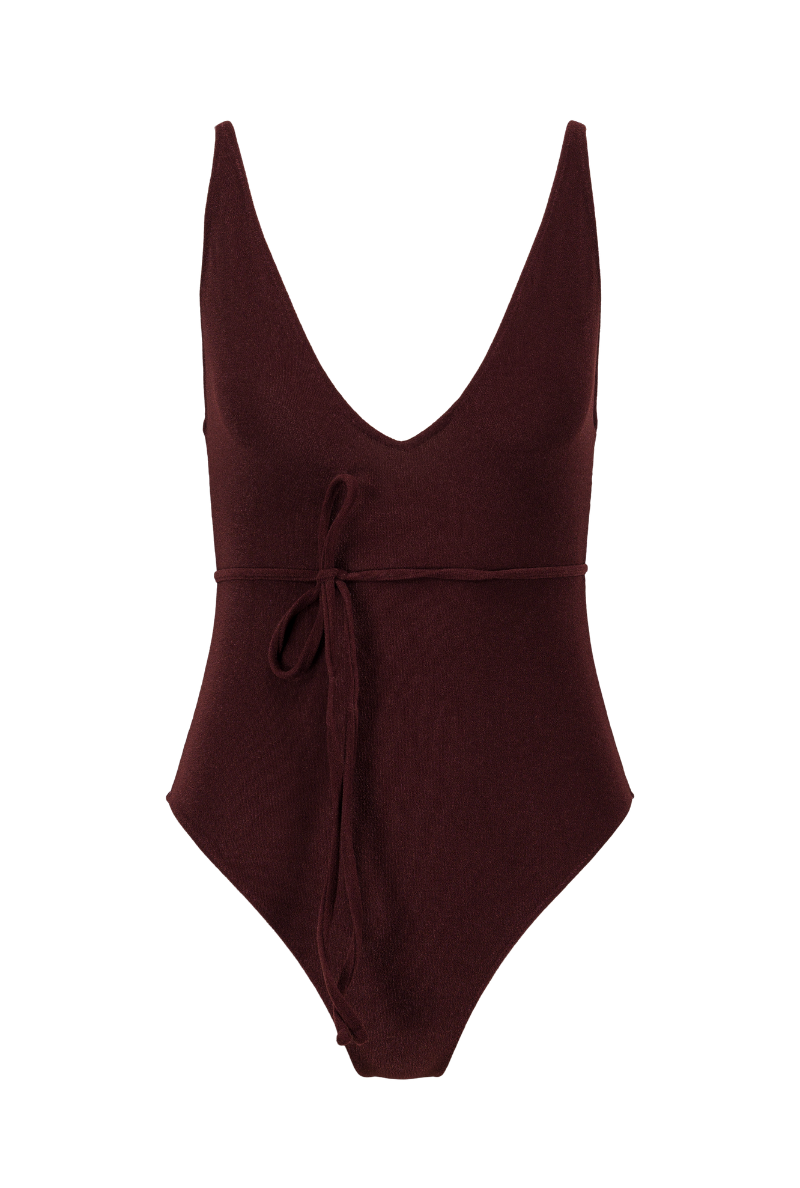 Maillot une pièce Louise - Marron