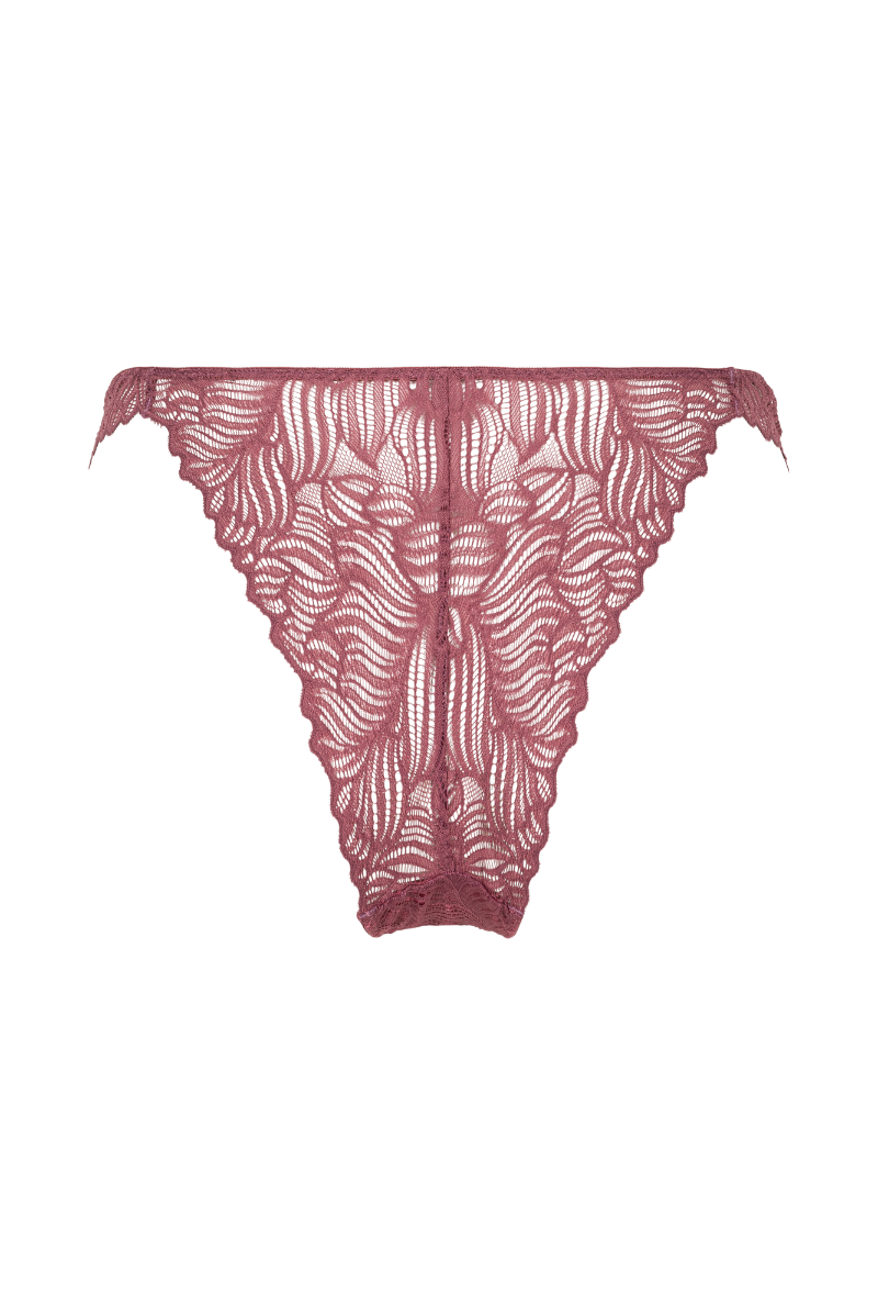 Culotte en dentelle prune