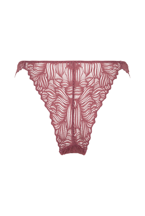 Culotte en dentelle prune