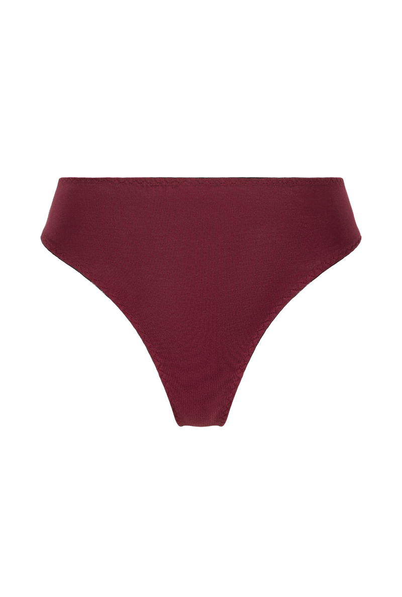 Culotte taille haute Intemporelle bordeaux