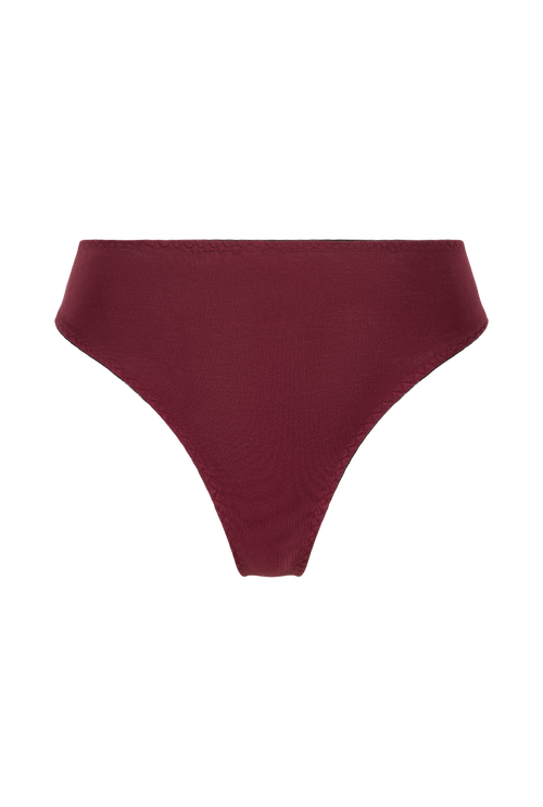 Culotte taille haute Intemporelle bordeaux