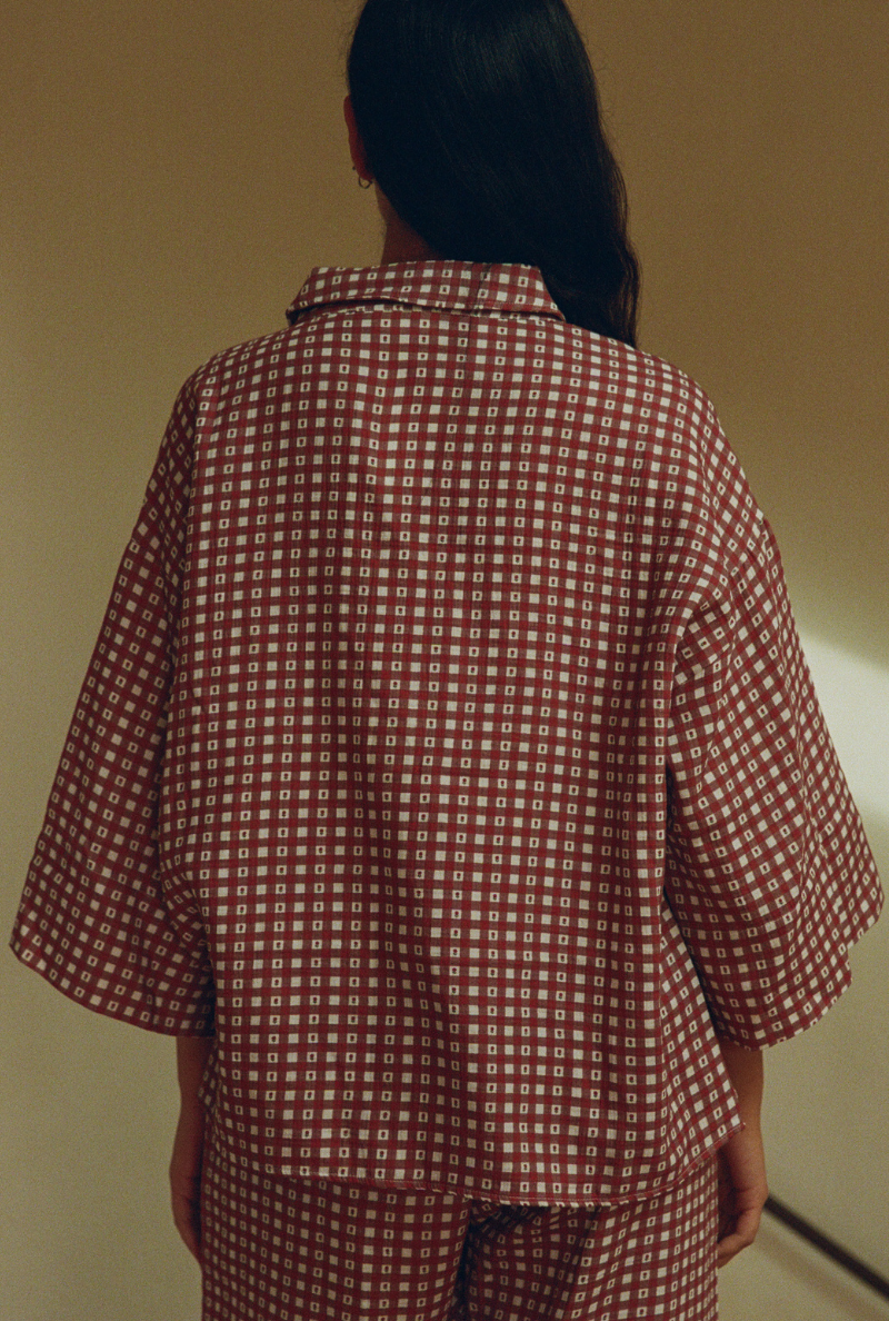 Chemise Mimosa Vichy Bordeaux