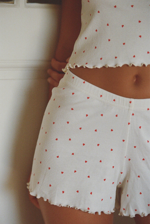 Loulou Shorts - Heart Print