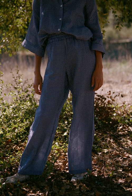Mimosa Blue Gingham Trousers