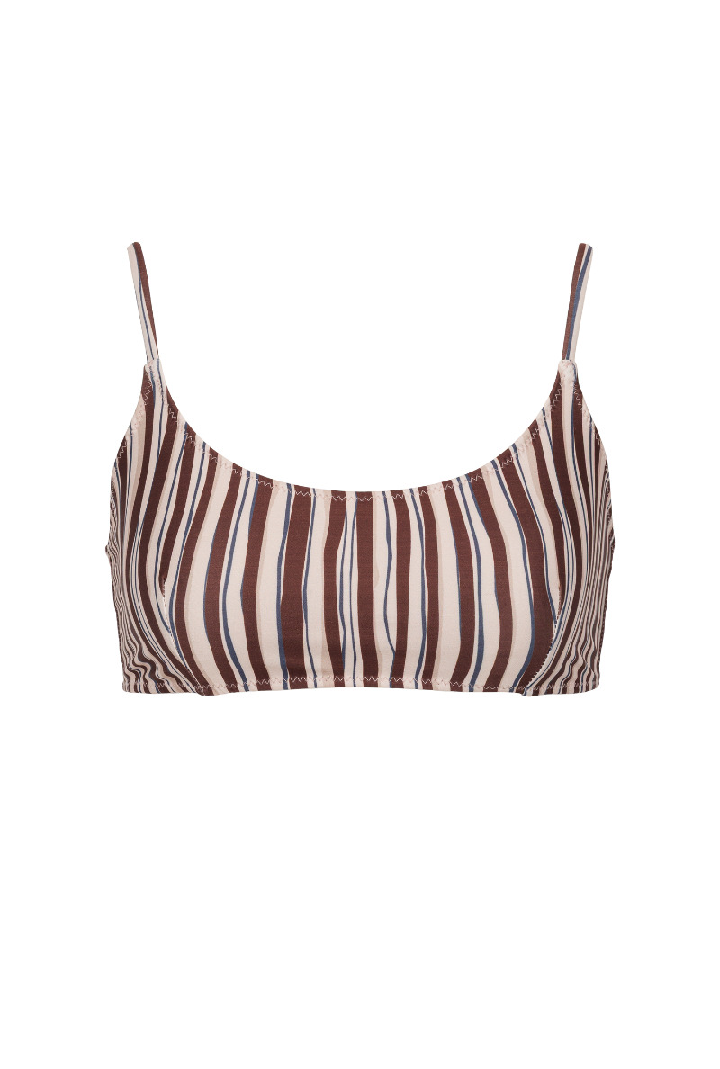 Haut de maillot brassière Leslie - Rayures