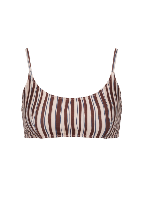Haut de maillot brassière Leslie - Rayures