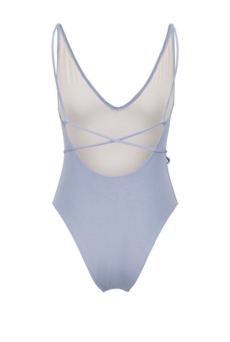Maillot une pièce Louise - Bleu lavande