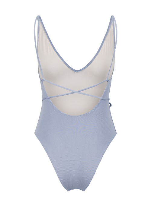 Maillot une pièce Louise - Bleu lavande