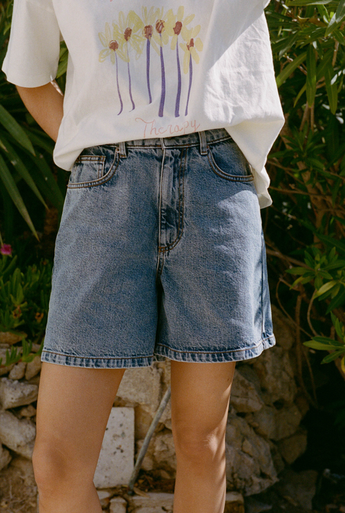 Short en Jean Ambre - Bleu