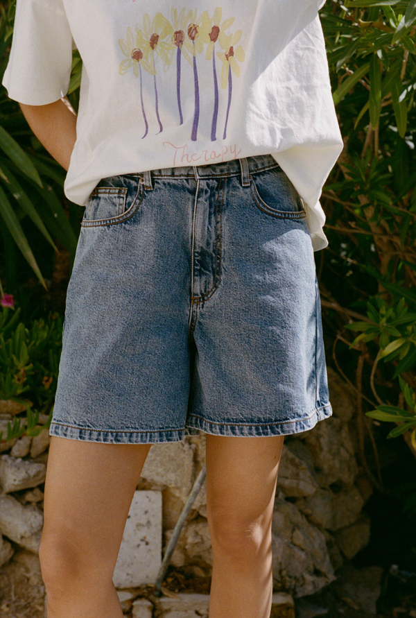 Short en Jean Ambre - Bleu
