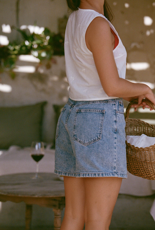 Ambre Denim Shorts - Blue