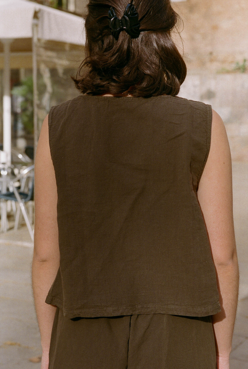 Top Aliénor - Marron