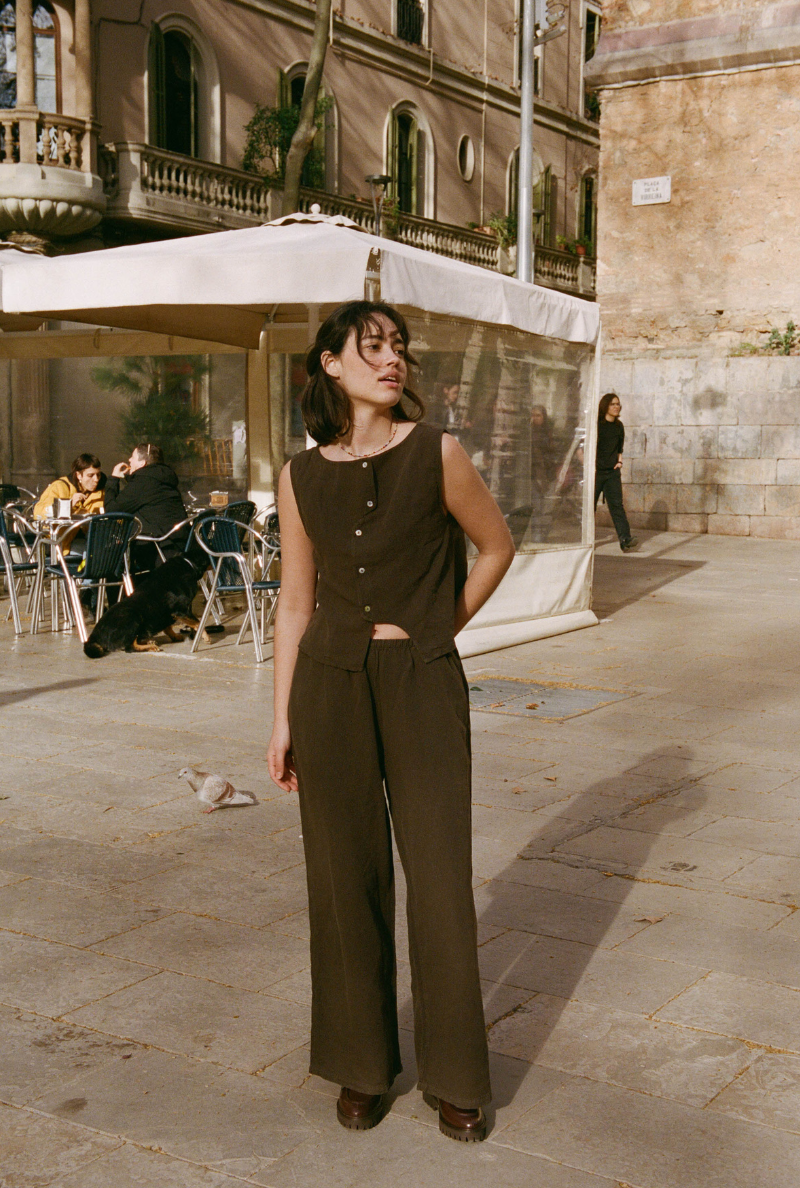 Top Aliénor - Marron