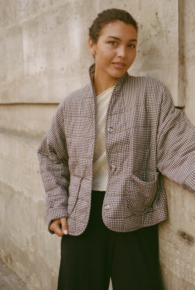Veste Maia - Vichy Marron