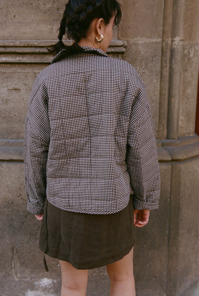 Veste Maia - Vichy Marron