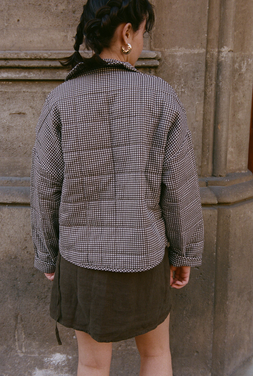 Veste Maia - Vichy Marron