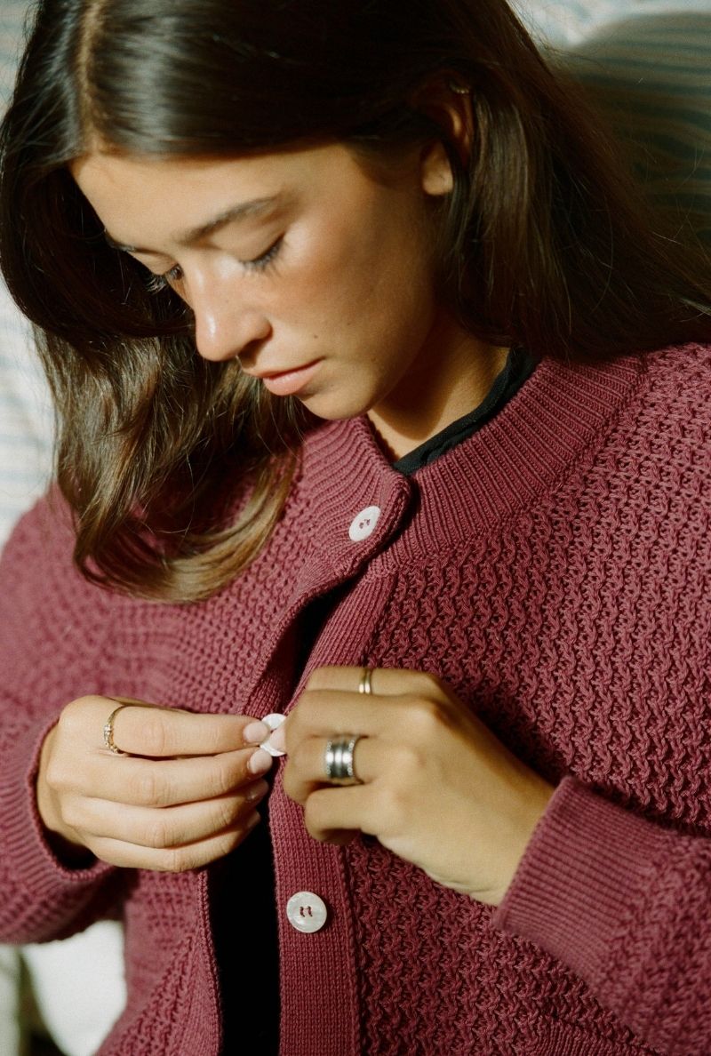 Cardigan Amandine - Prune