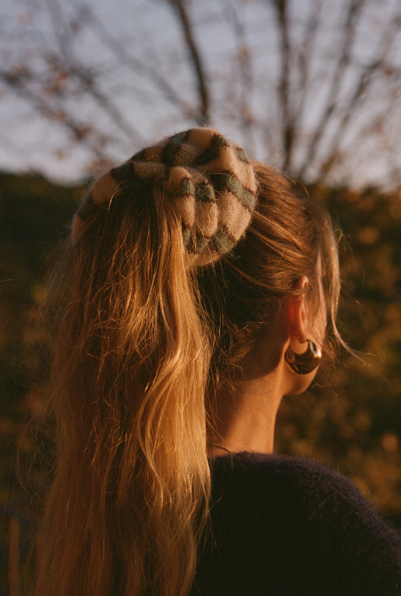 Scrunchie Marlène Rougier x Nénés - Beige Stripes
