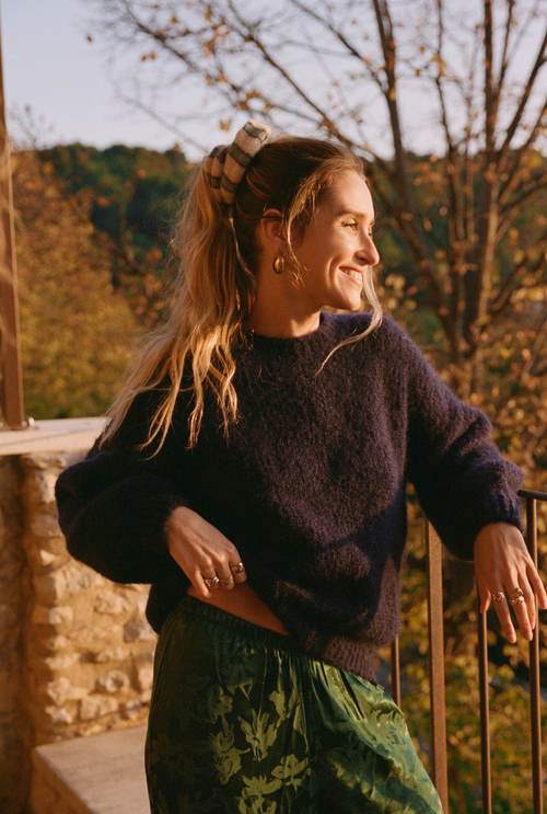 Scrunchie Marlène Rougier x Nénés - Beige Stripes