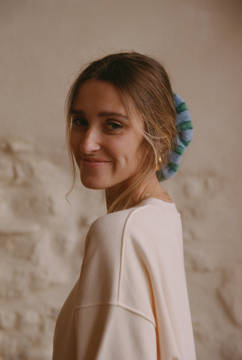 Scrunchie Marlène Rougier x Nénés - Blue Stripes