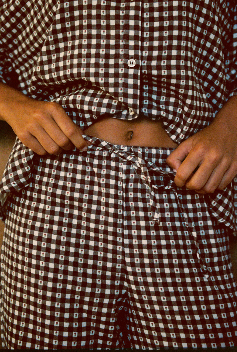 Axelle Pants - Brown Vichy