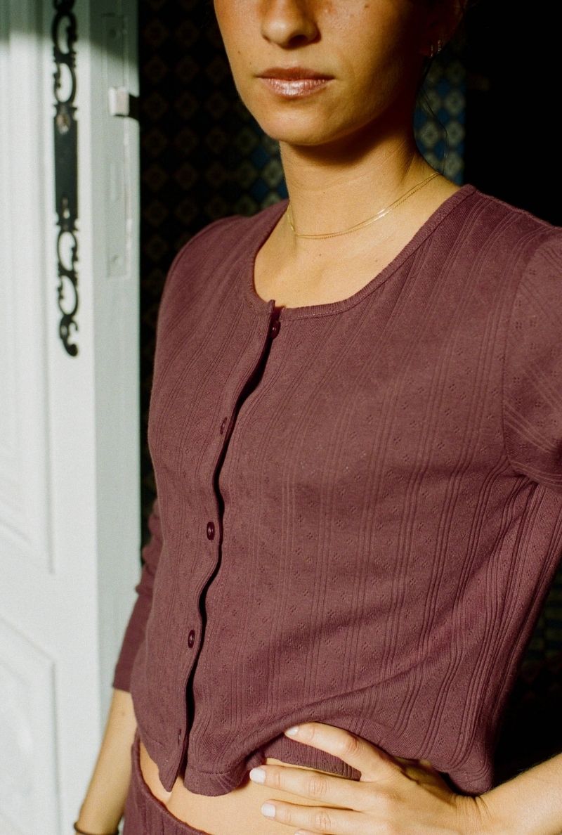 Cardigan Maud - Raisin