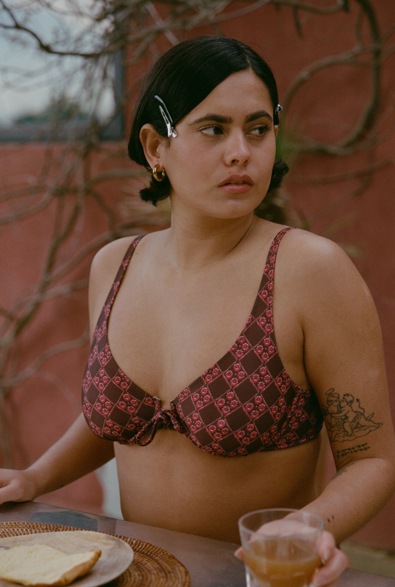 Haut de maillot armaturé Orta x Nénés - Imprimé