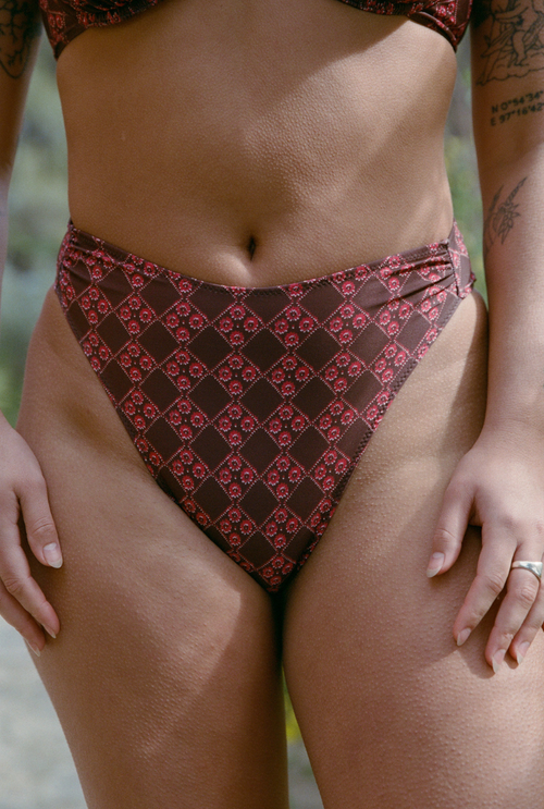 Bas de maillot taille haute Orta x Nénés - Imprimé