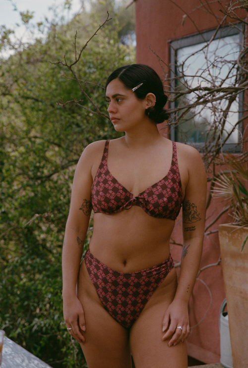 Bas de maillot taille haute Orta x Nénés - Imprimé